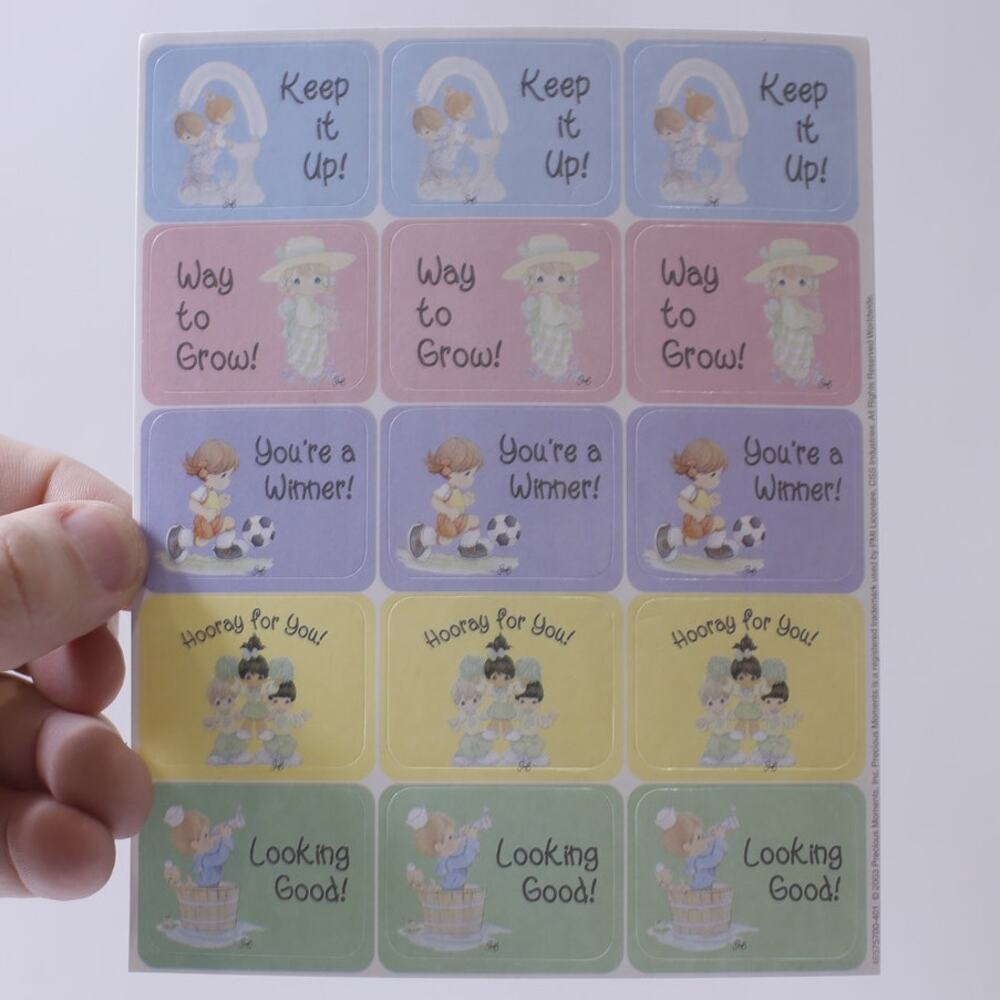 Precious Moments, Teacher, Sticker Sheet, 2003, Scrapbooking, ~ 250310-WH 46
